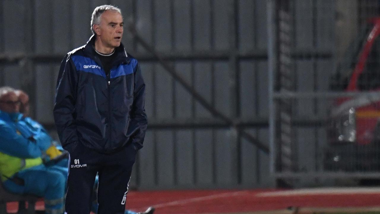 L'allenatore del Pontedera, Paolo Indiani (Foto Silvi)