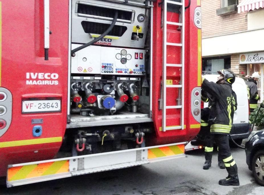 Intervento dei vigili del fuoco