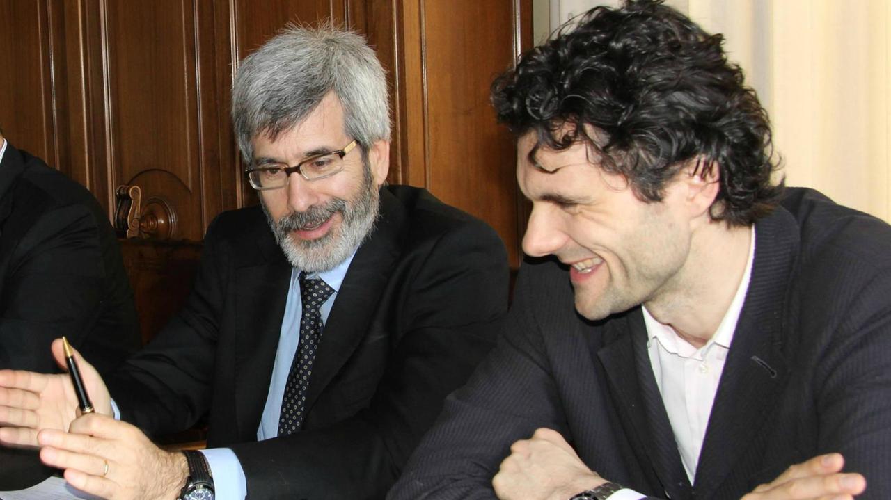 Riccardo Mazzoni con il sindaco Biffoni