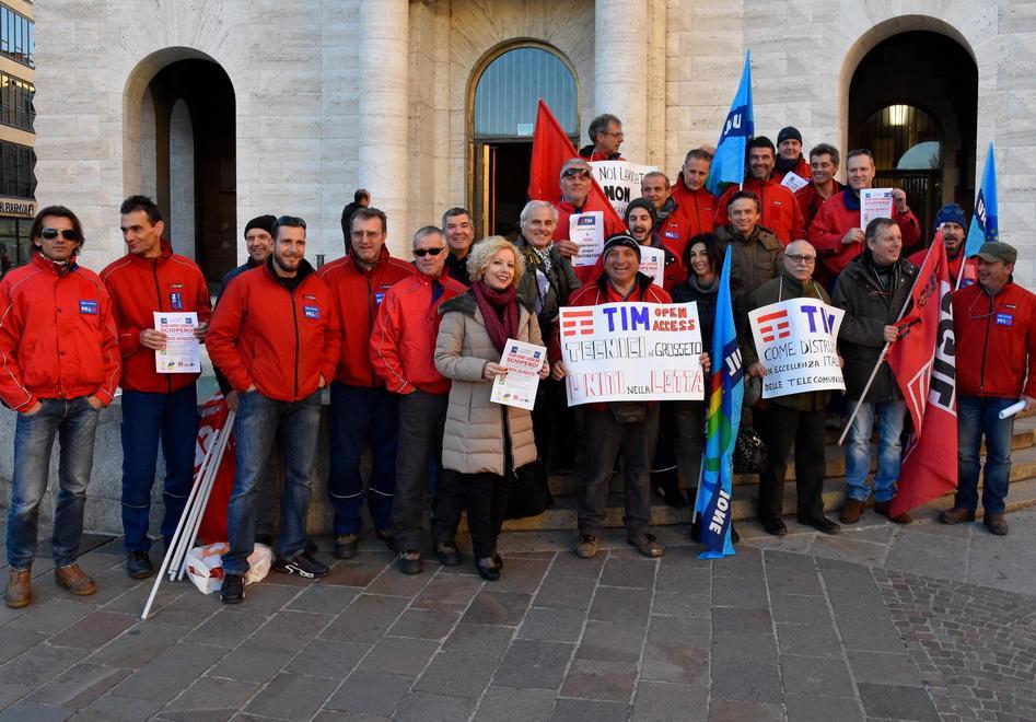 Dipendenti Telecom oggi a Roma 