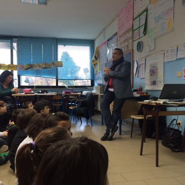 Un momento dell'incontro con gli alunni delle classi quinte