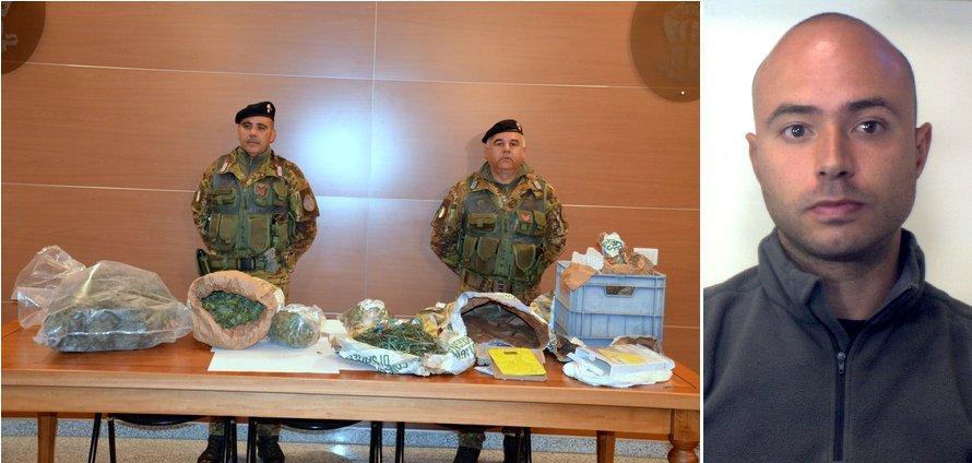 La marijuana sequestra a Orgosolo dai carabinieri e Giuseppe Mesina