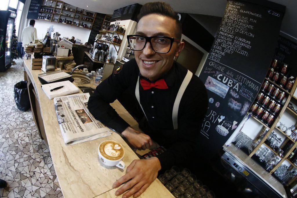 Luca Mosconi del bar Coffee Sqaure 33 (Marzi Pentafoto)