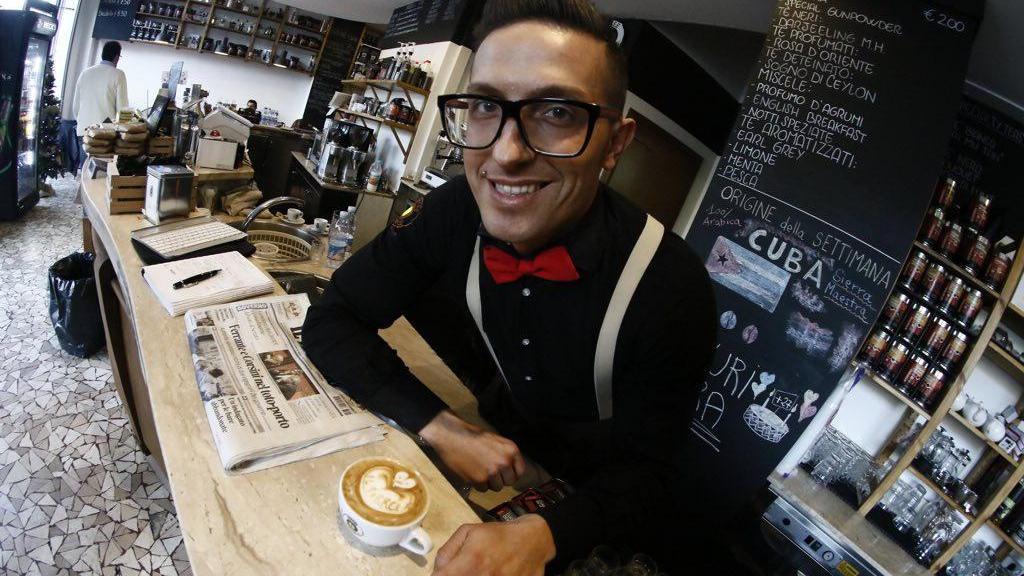 Luca Mosconi del bar Coffee Sqaure 33 (Marzi Pentafoto)