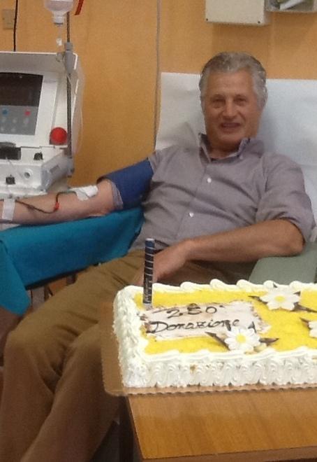Fucecchiese da record dona sangue 250 volte 