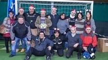 I più piccoli in campo al Ludovico con Babbo Natale