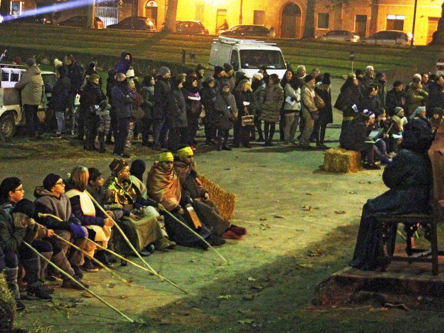 Natività-spettacolo in piazza Ariostea