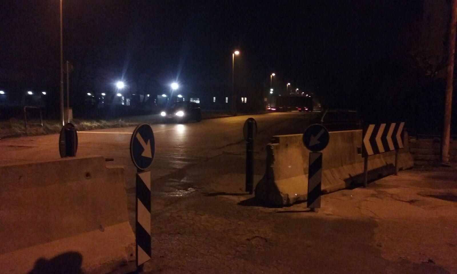 Il new jersey in cemento in via Palarciano