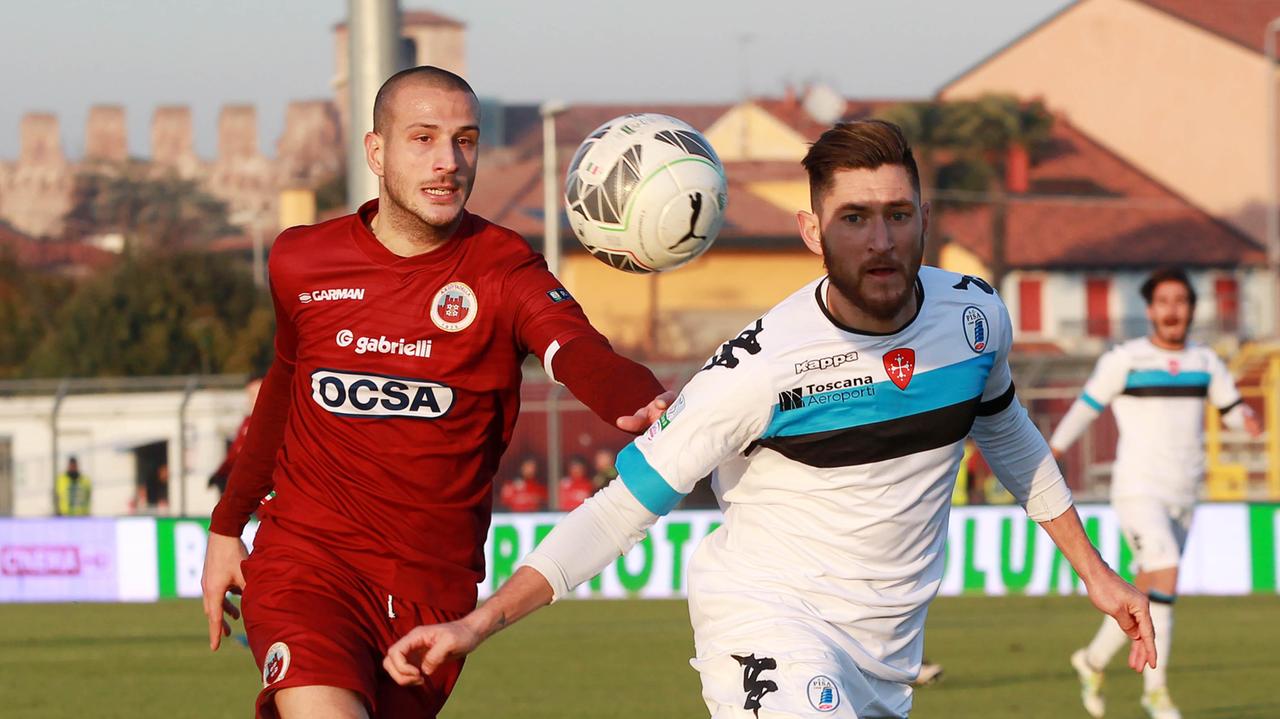 Pisa in dieci sconfitto a Cittadella (1-0): decide un gol di Salvi