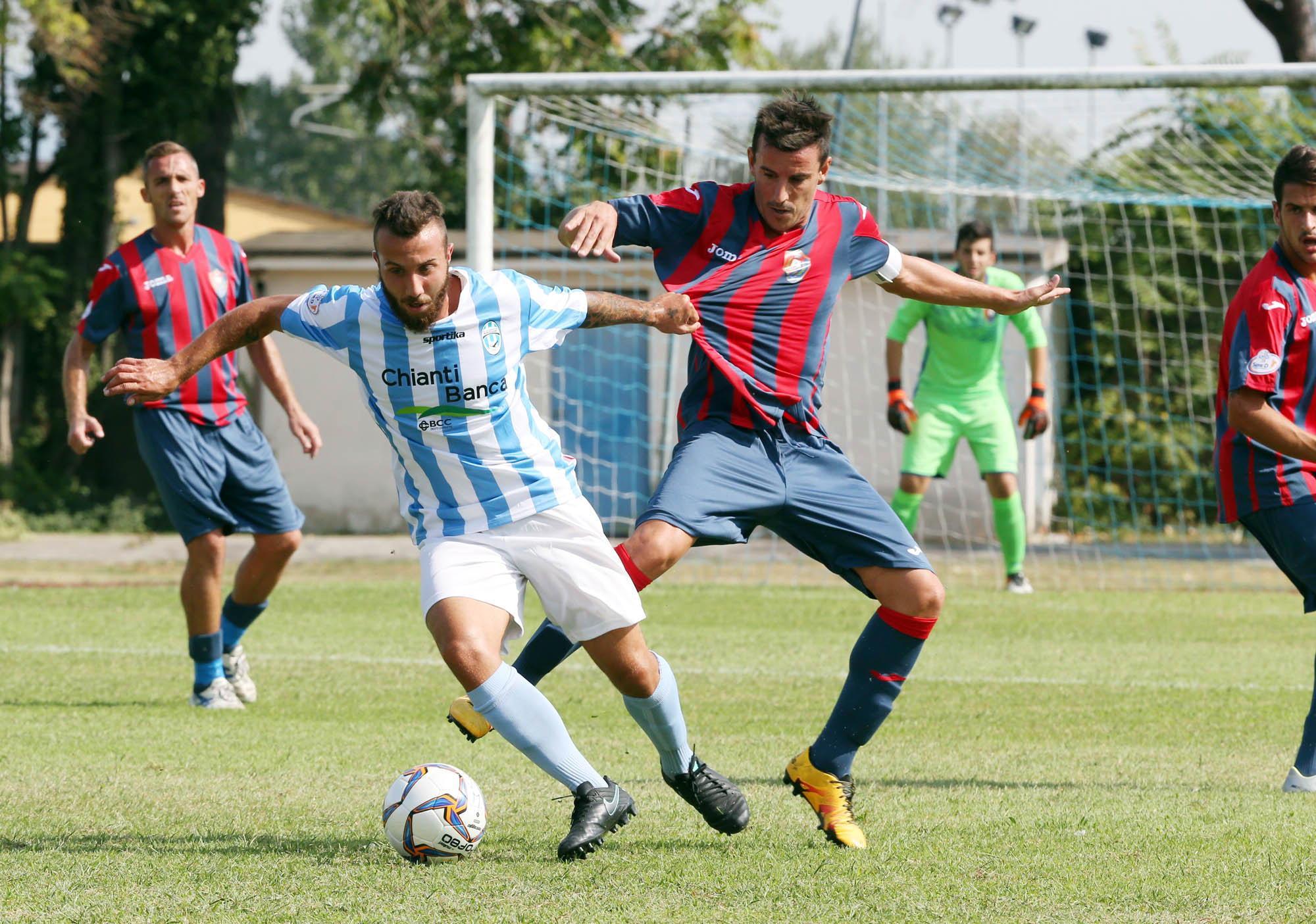 Giordani in azione con la maglia del Montecatini