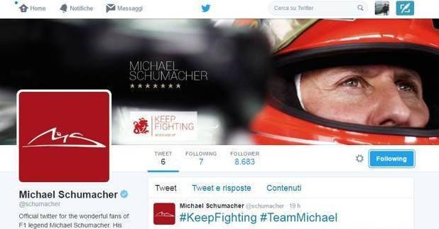 Account Twitter “Keep Fight” per seguire Michael Schumacher