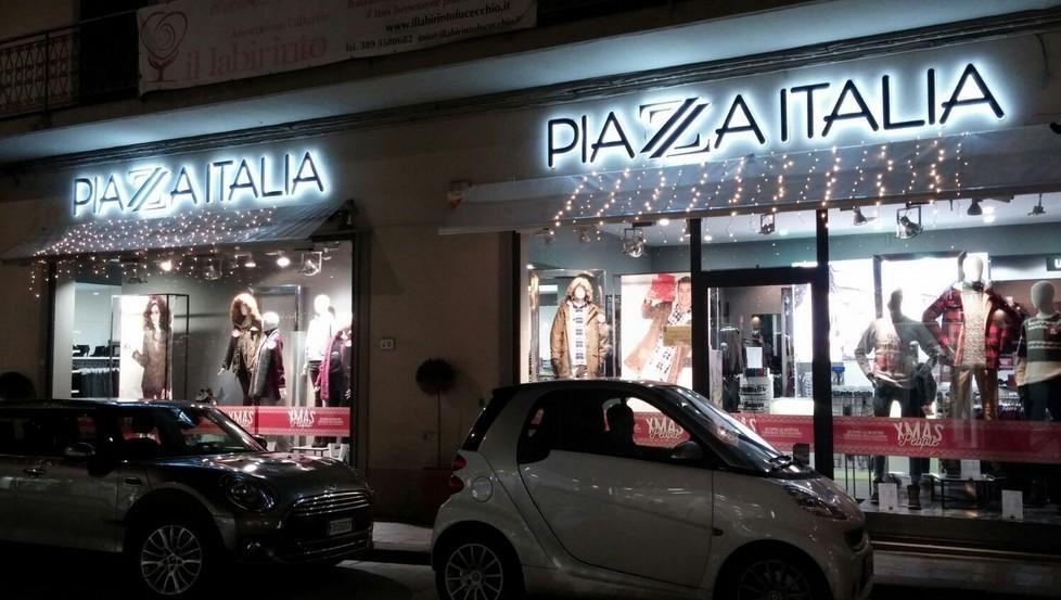Il negozio di Piazza Italia a Fucecchio 