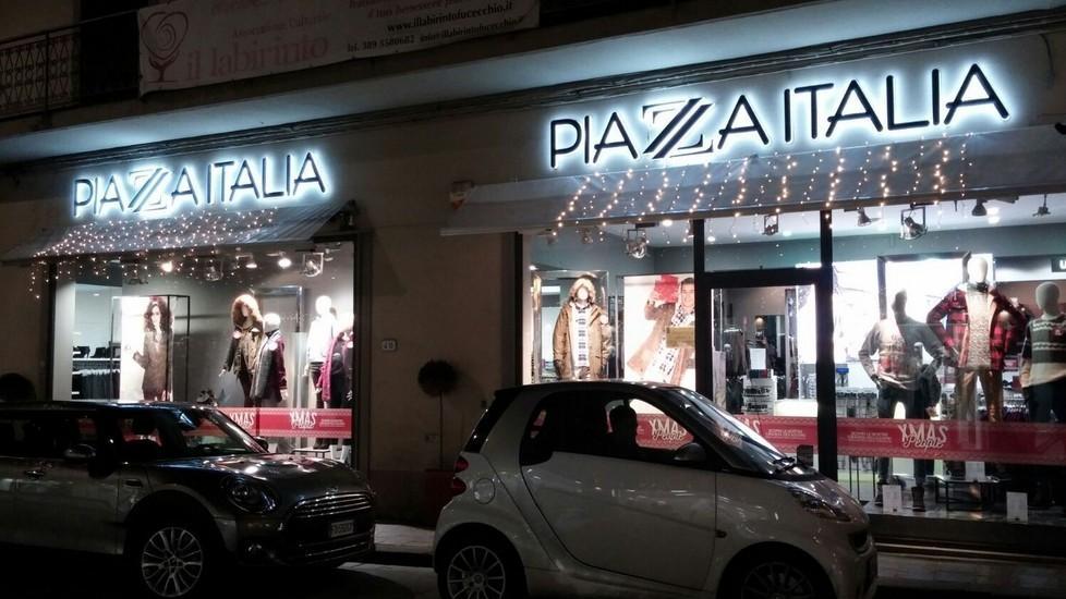 Il negozio di Piazza Italia a Fucecchio