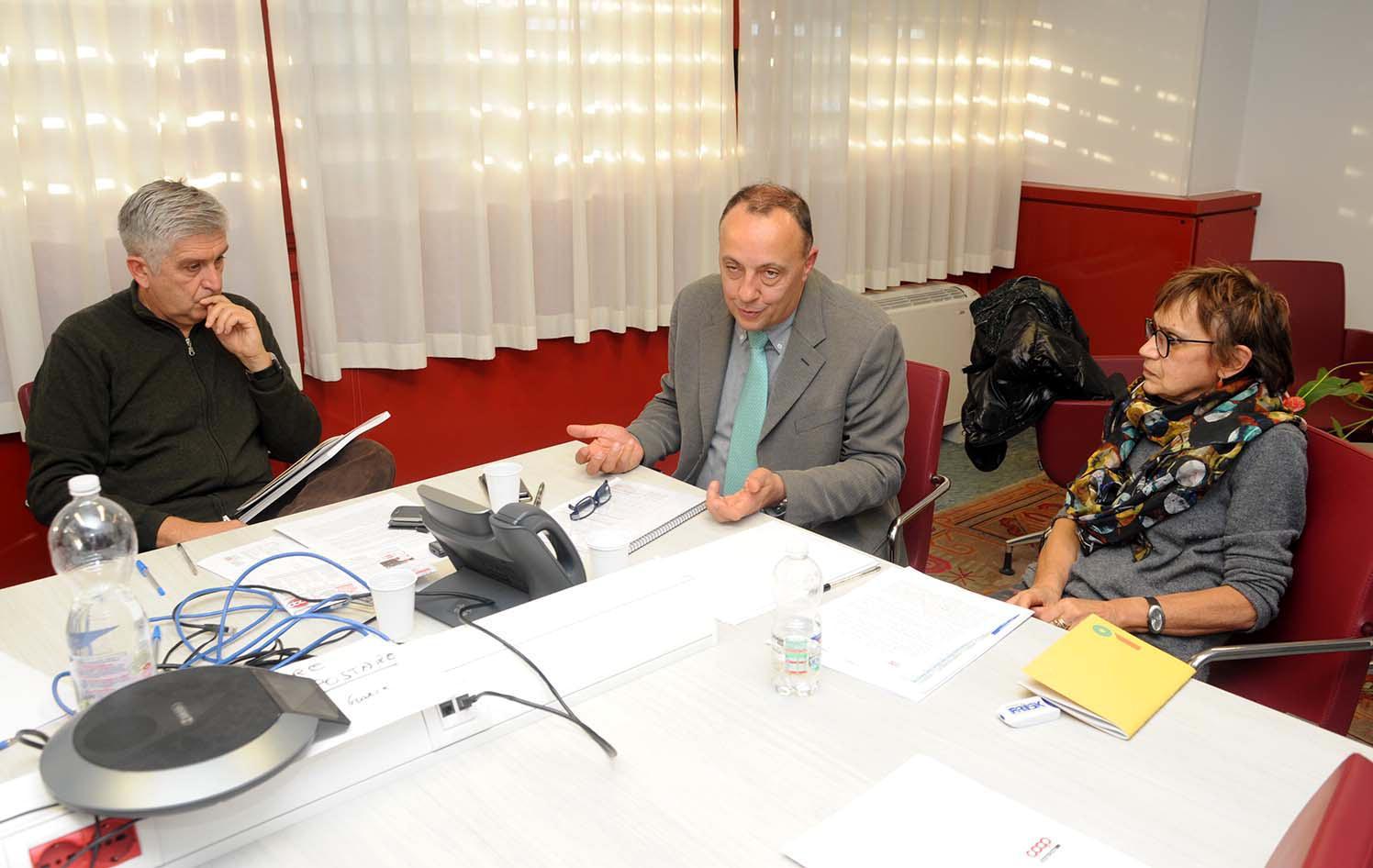 Al centro il direttore generale Piero Canova (foto Paolo Barlettani)