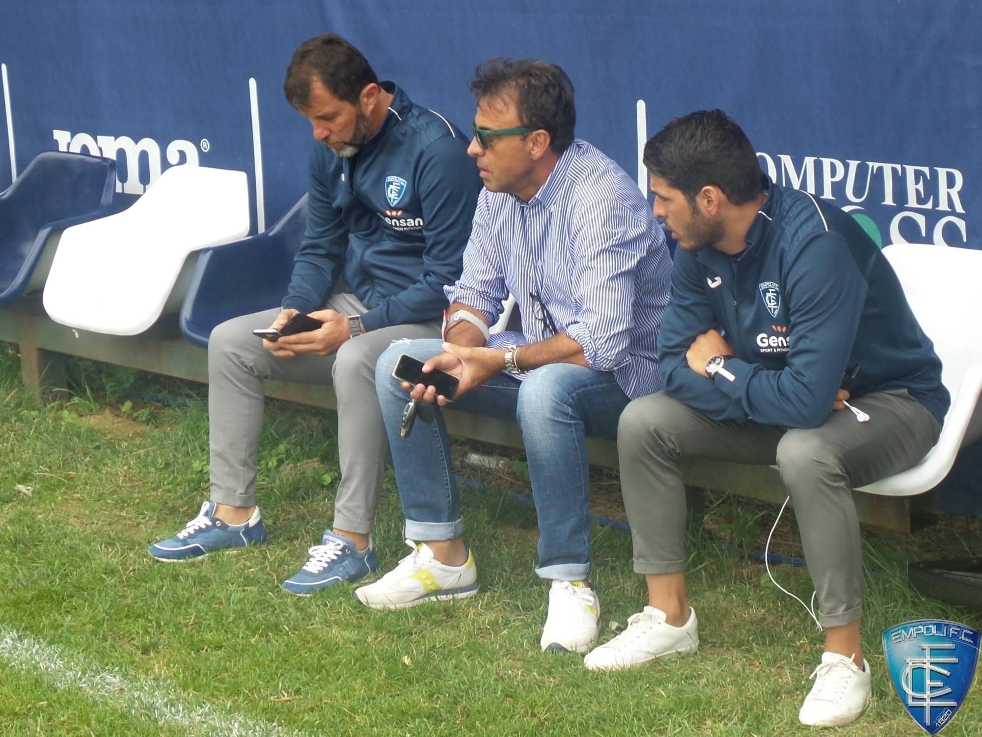 Il dg Marcello Carli, il presidente Fabrizio Corsi e il ds Pietro Accardi (foto Empoli Fc)