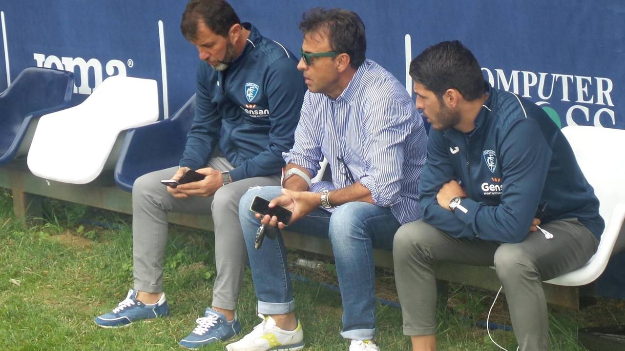 Il dg Marcello Carli, il presidente Fabrizio Corsi e il ds Pietro Accardi (foto Empoli Fc)