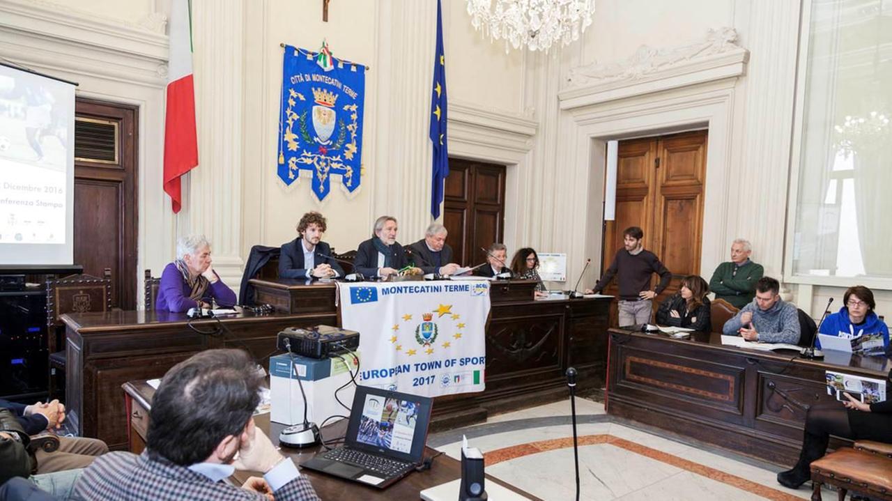 La conferenza stampa di presentazione del rogramma per Montecatini capitale dello sport (foto Nucci)