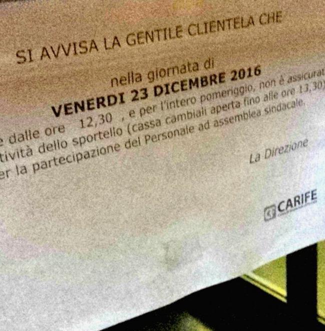 Carife, dipendenti oggi in assemblea. Paura e rabbia per gli esuberi 