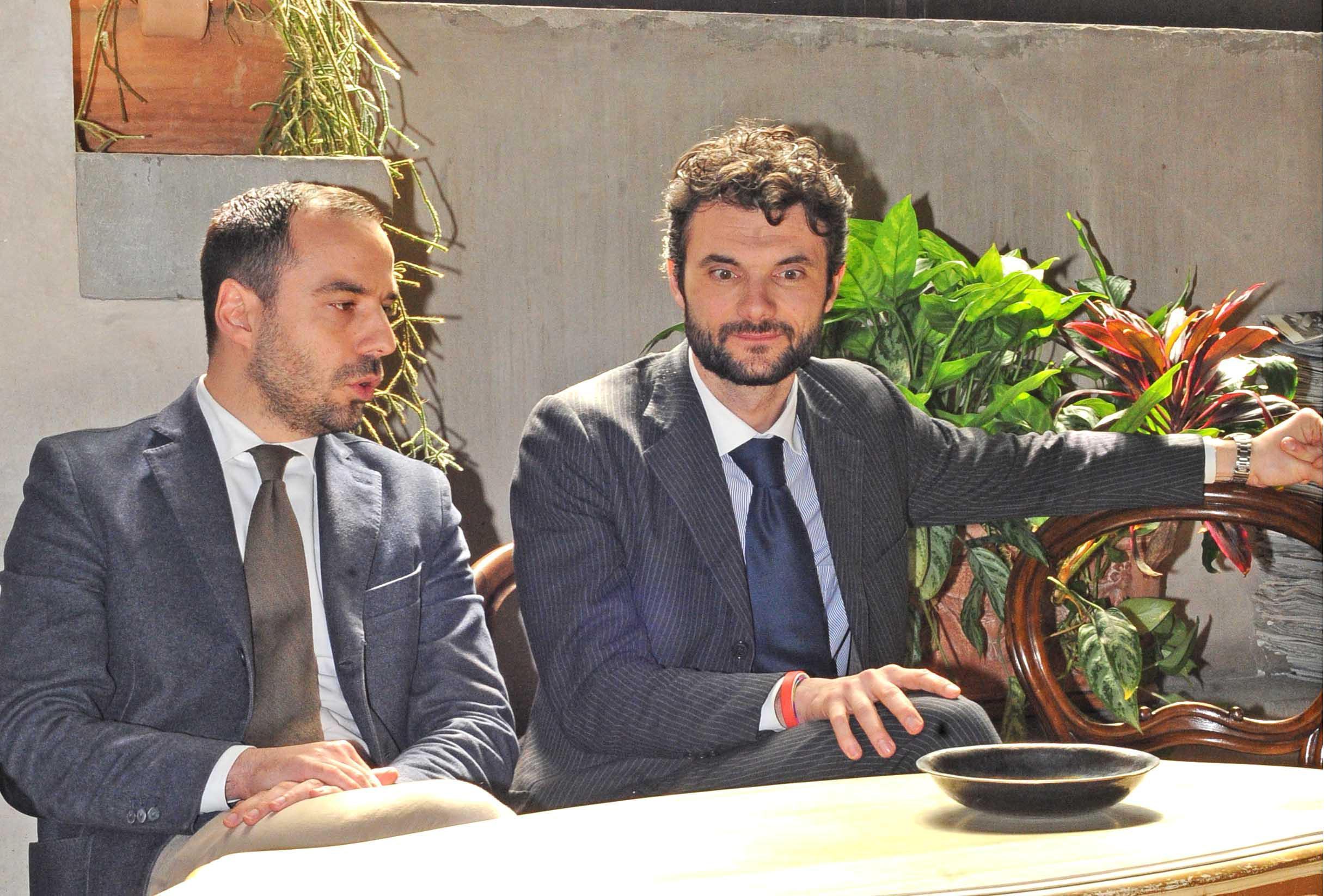 I sindaci di Pistoia e Prato Samuele Bertinelli e Matteo Biffoni