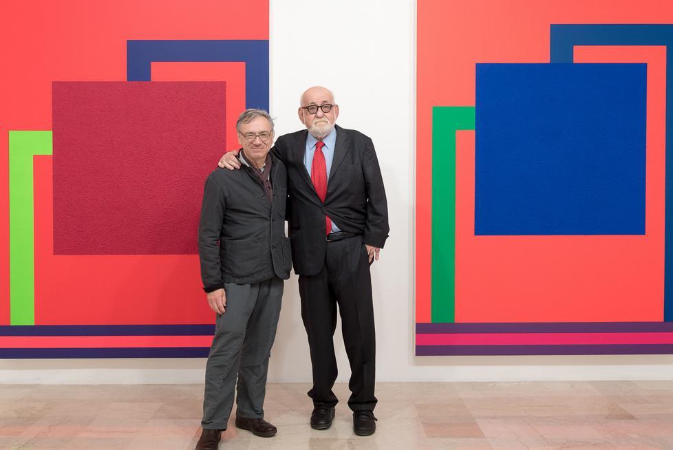 Le celle geometriche di Peter Halley alla galleria Mazzoli