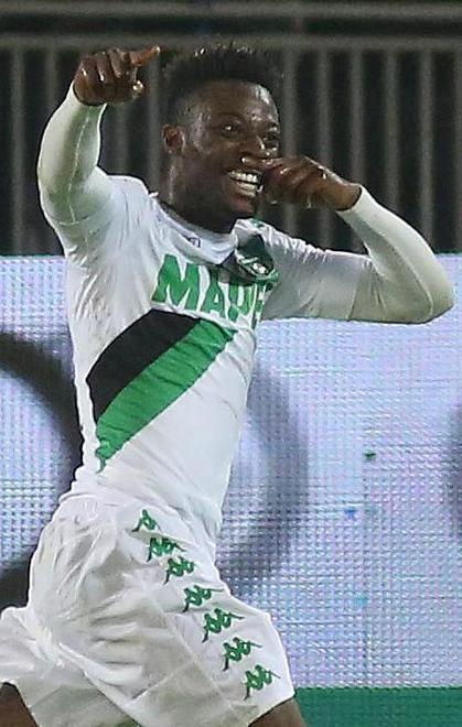  Adjapong primo sassolese a segnare un gol in A in neroverde