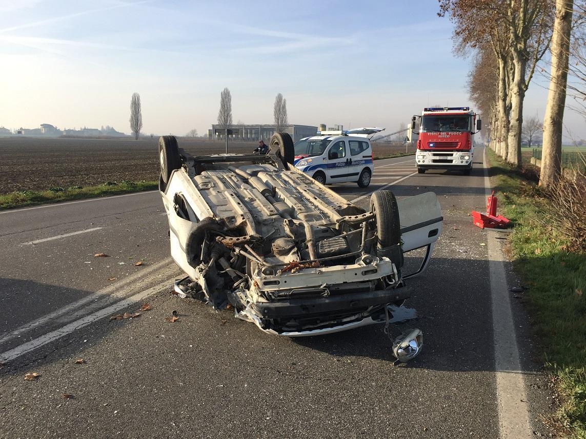 La scena dell'incidente in via Copparo