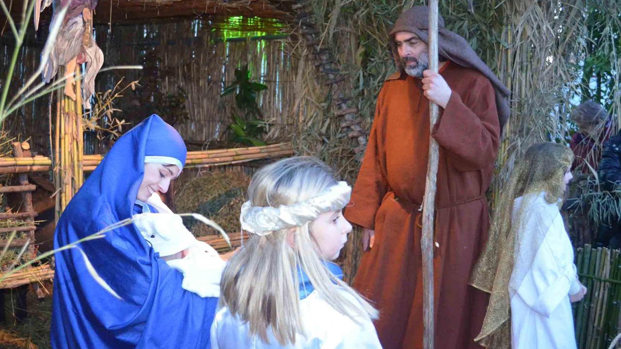 Una rappresentazione di un presepe vivente (foto d'archivio)