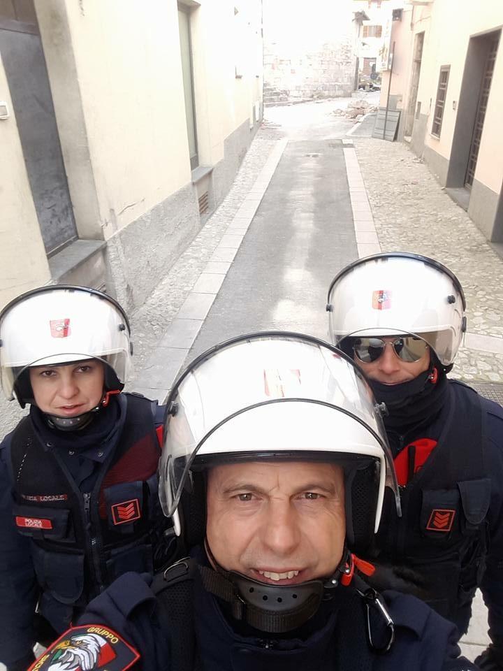 La polizia municipale della Valdera veglia su Norcia