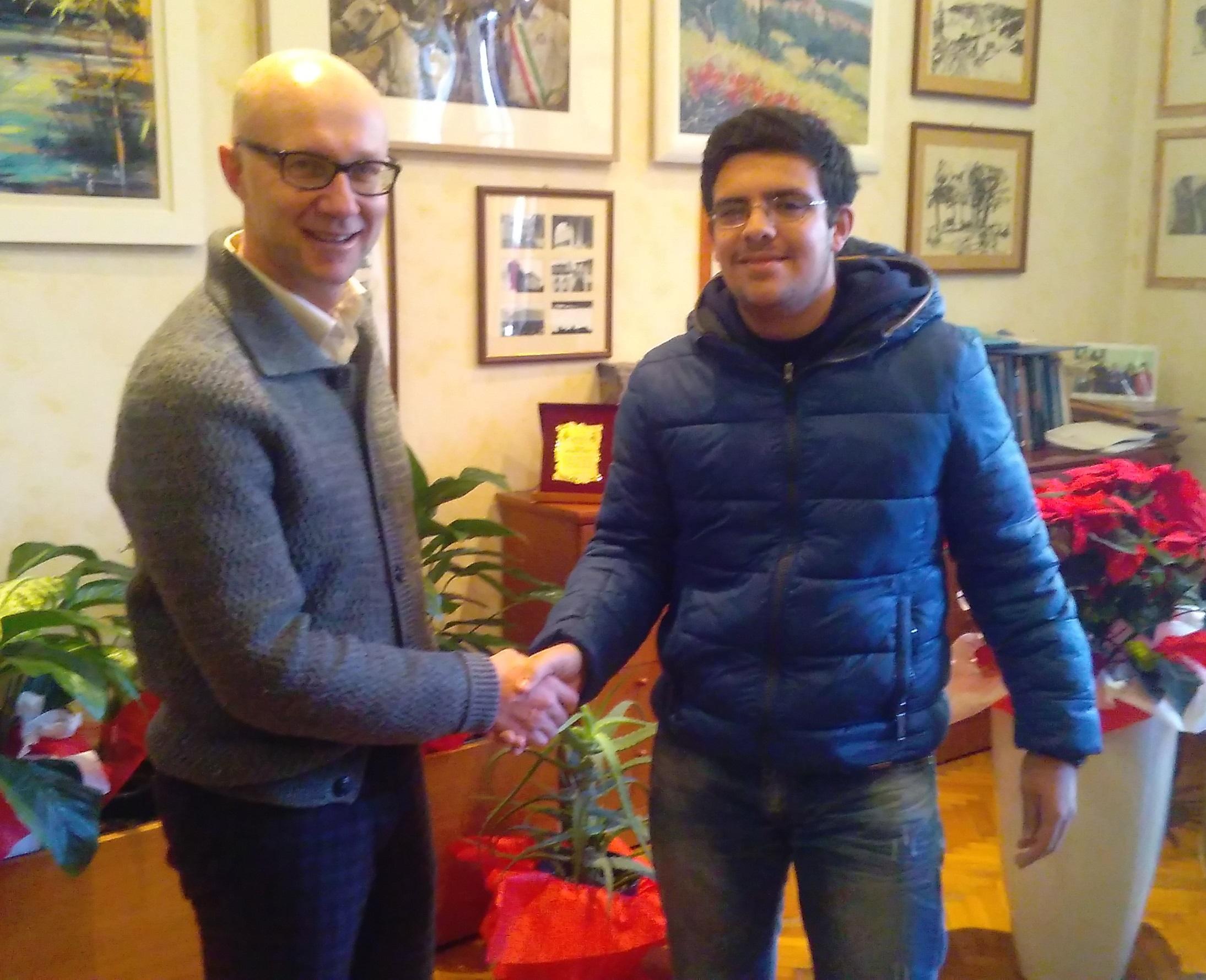 Il sindaco Alessio Spinelli con Marco Nencioni