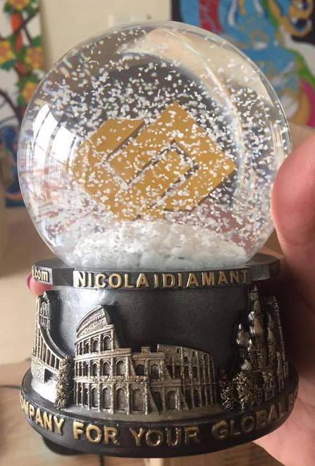 Palle di neve personalizzate con il logo Nicolai Diamant