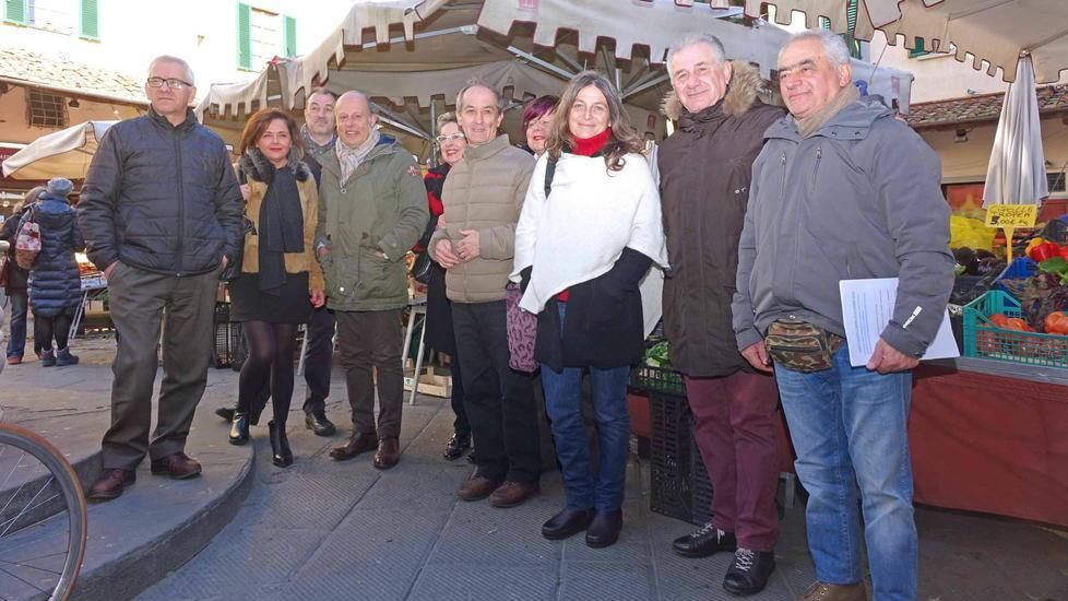 Ginevra Lombardi e gli altri rappresentanti del neonato coordinamento (foto Gori)