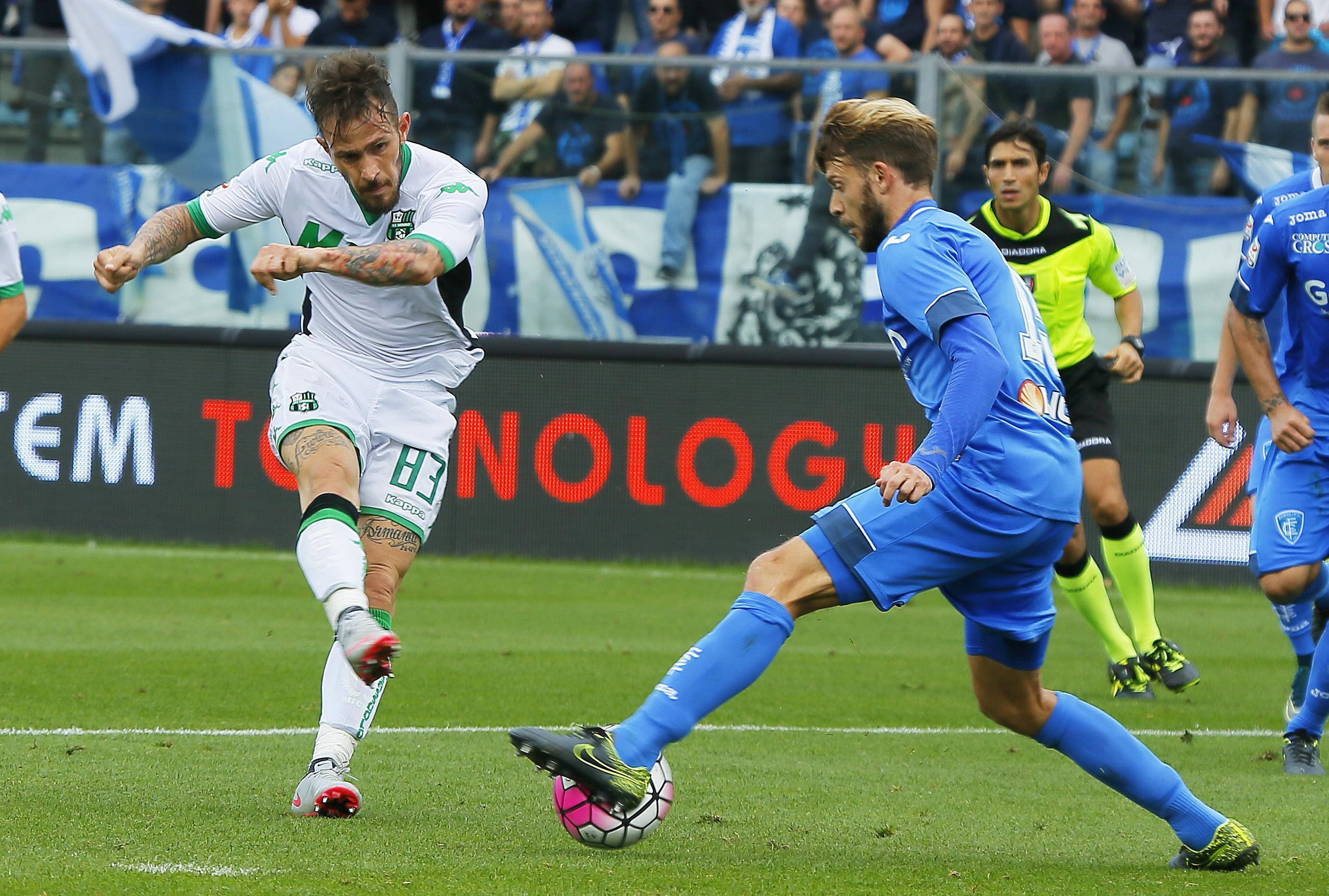 Floro Flores con la maglia del Sassuolo