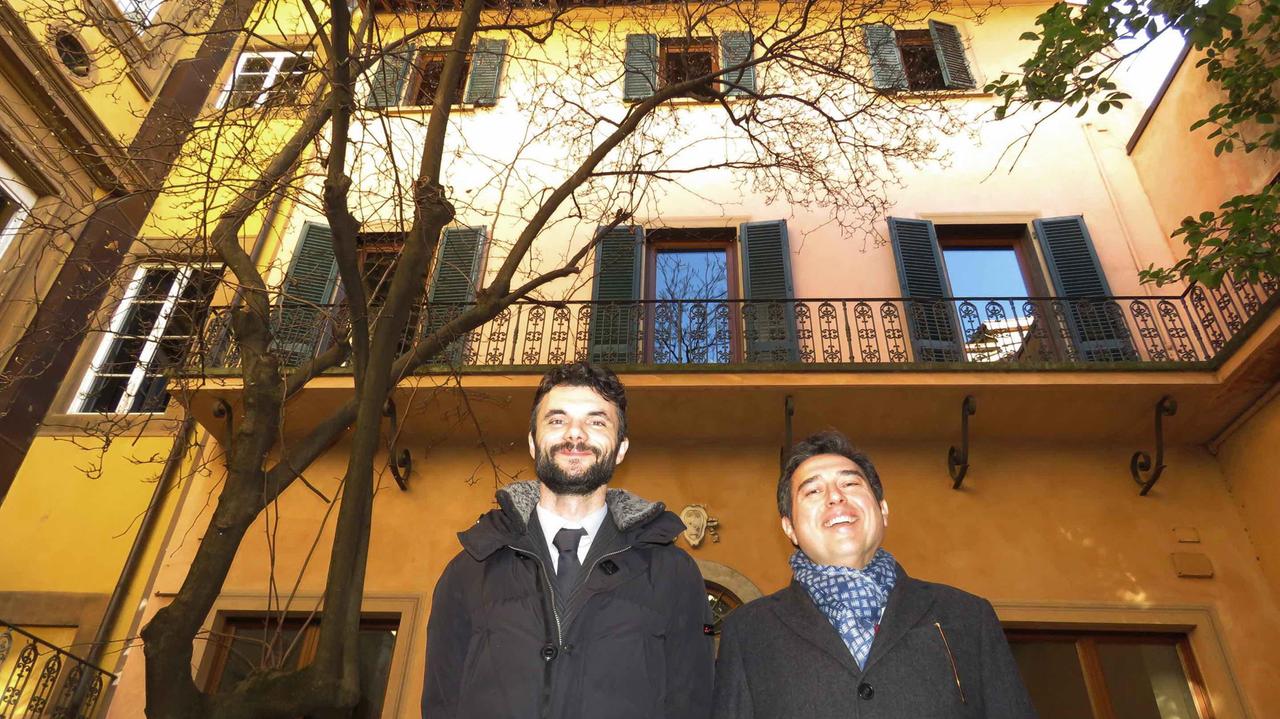 Il sindaco Matteo Biffoni insieme al presidente Sori Alessandro Michelozzi