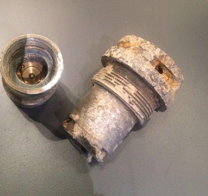 Pezzi di bomba nel museo