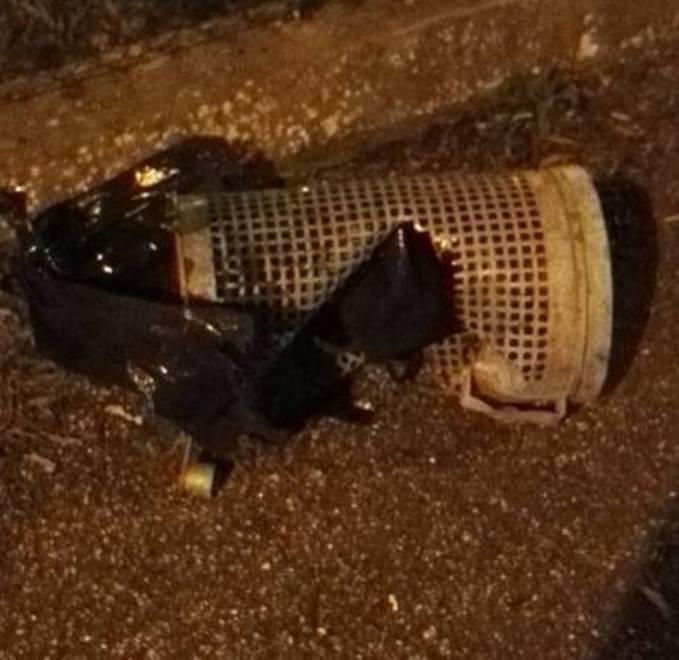 Copparo, vandali fanno esplodere cestino nel parco