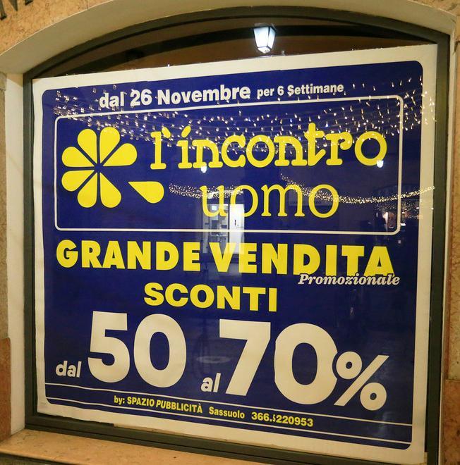 Dal 5 gennaio i saldi: ogni modenese spenderà 170 euro 