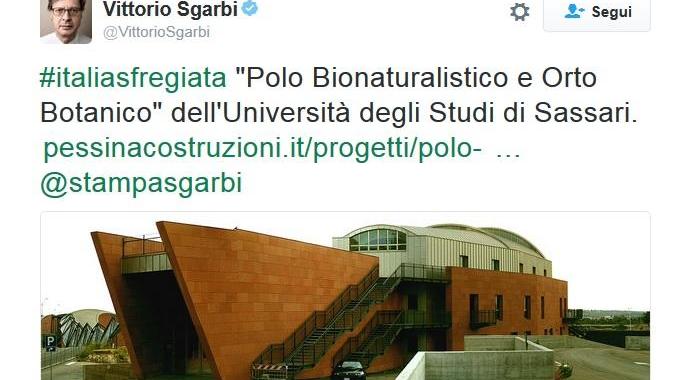 Il post di Vittorio Sgarbi su Twitter