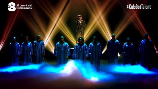 Riccardo Mazzi sul palcoscenico di Kid’s Got Talent
