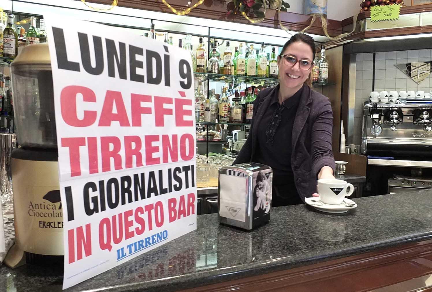 Nella foto la locandina che annuncia l'incontro dei giornalisti del Tirreno