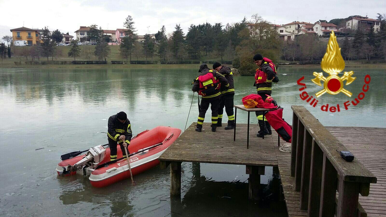 Maltempo, oche bloccate dal ghiaccio salvate da vigili fuoco