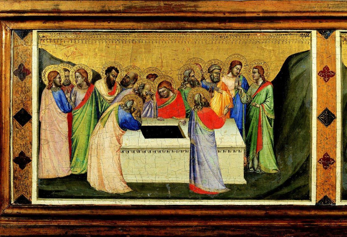 Un particolare della predella di Bernardo Daddi