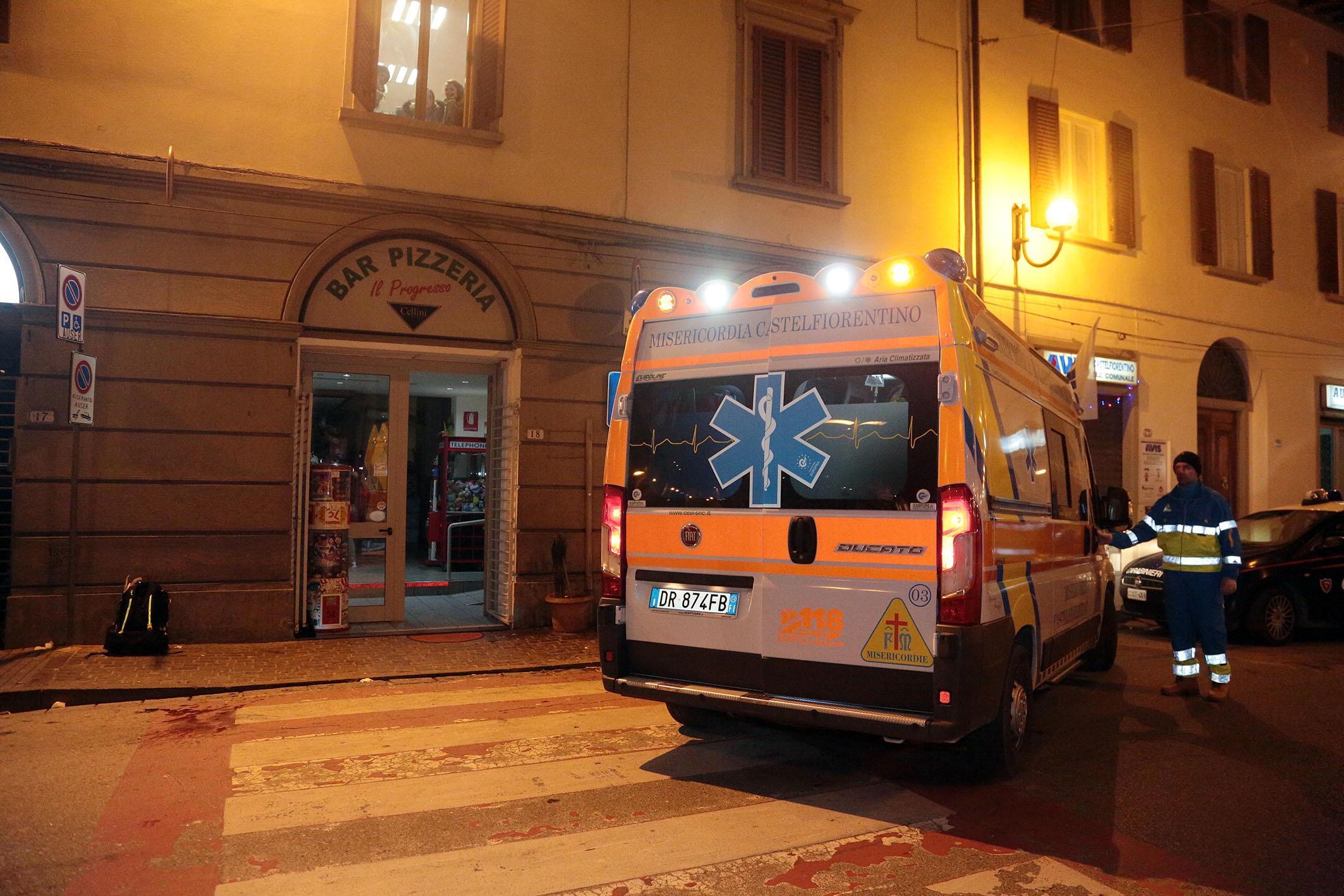 Il luogo della sparatoria a Castelfiorentino (foto agenzia Carlo Sestini)