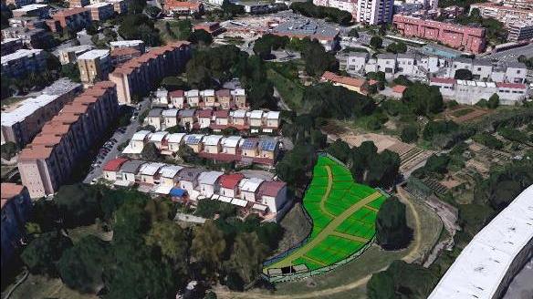 Il rendering della realizzazione degli orti nel parco del “Vallone”