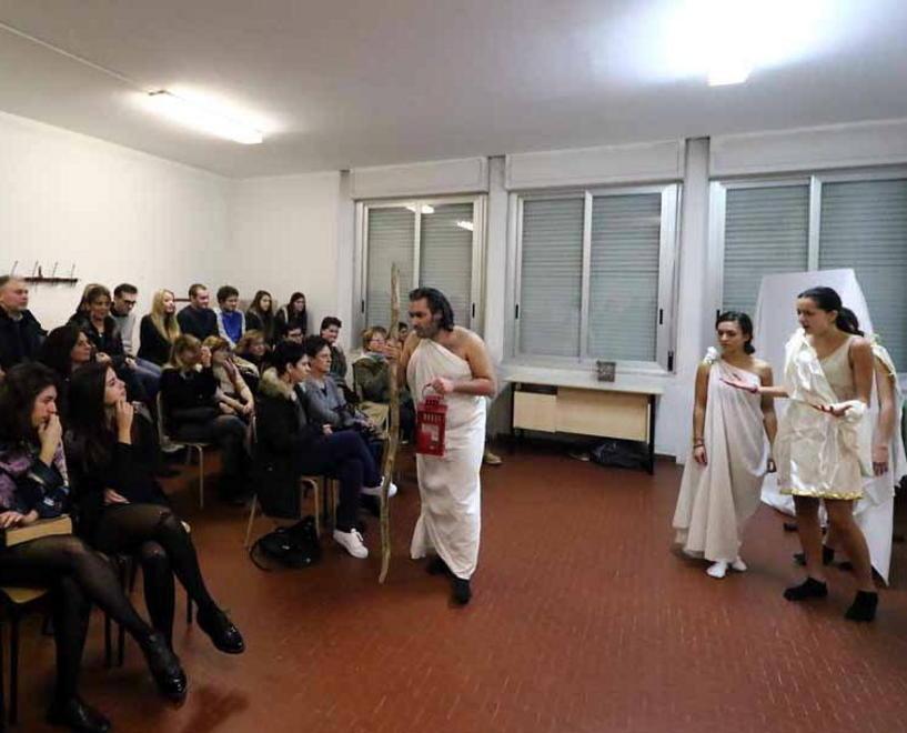 Un momento della festa nazionale del Liceo classico al Repetti di Carrara