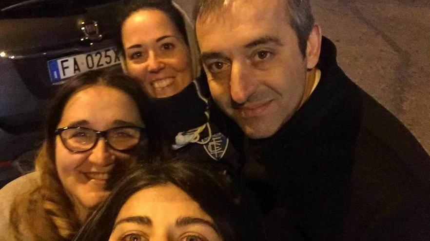 Il selfie con l’“avversario” Giampaolo