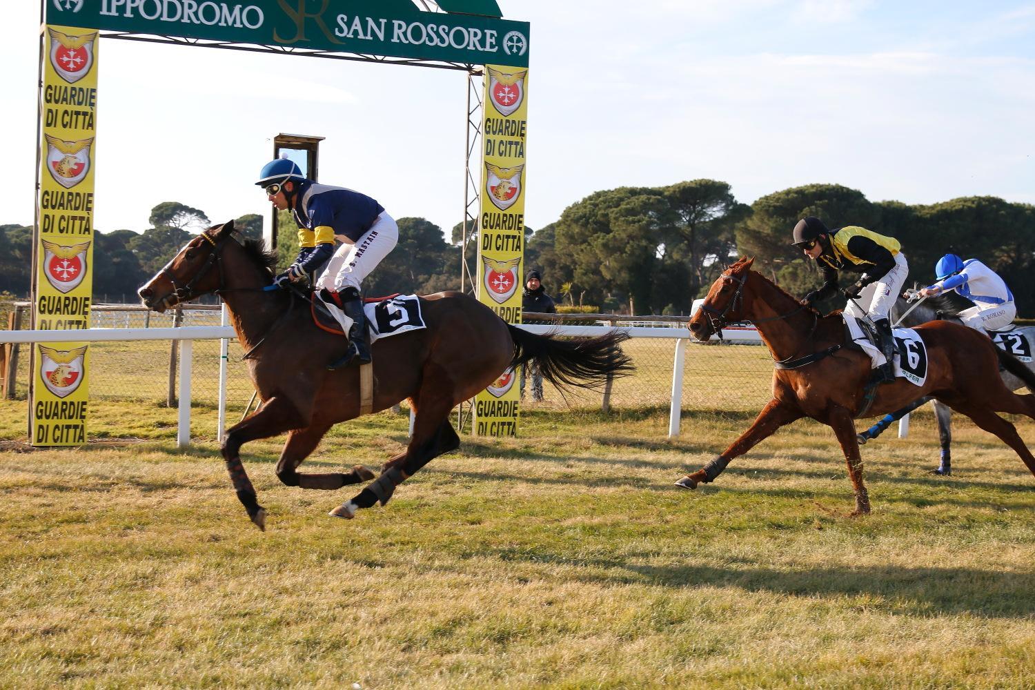 L'arrivo del premio Lexou a San Rossore