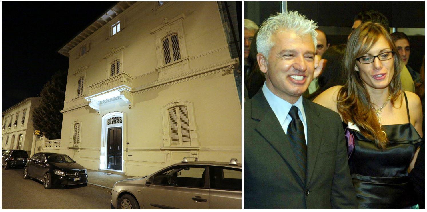 La villa della coppia e a destra Alessandro Testi e la moglie Paola Bagnoli