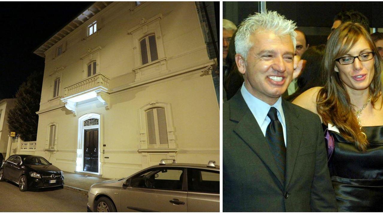 La villa della coppia e a destra Alessandro Testi e la moglie Paola Bagnoli