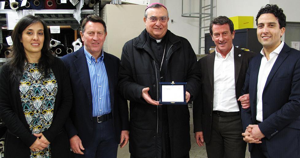 La Marini Industrie ha ricevuto il vescovo Agostinelli in visita pastorale