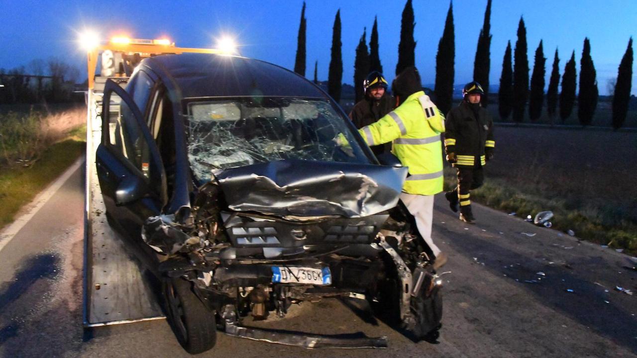 Uno dei veicoli coinvolti nell'incidente